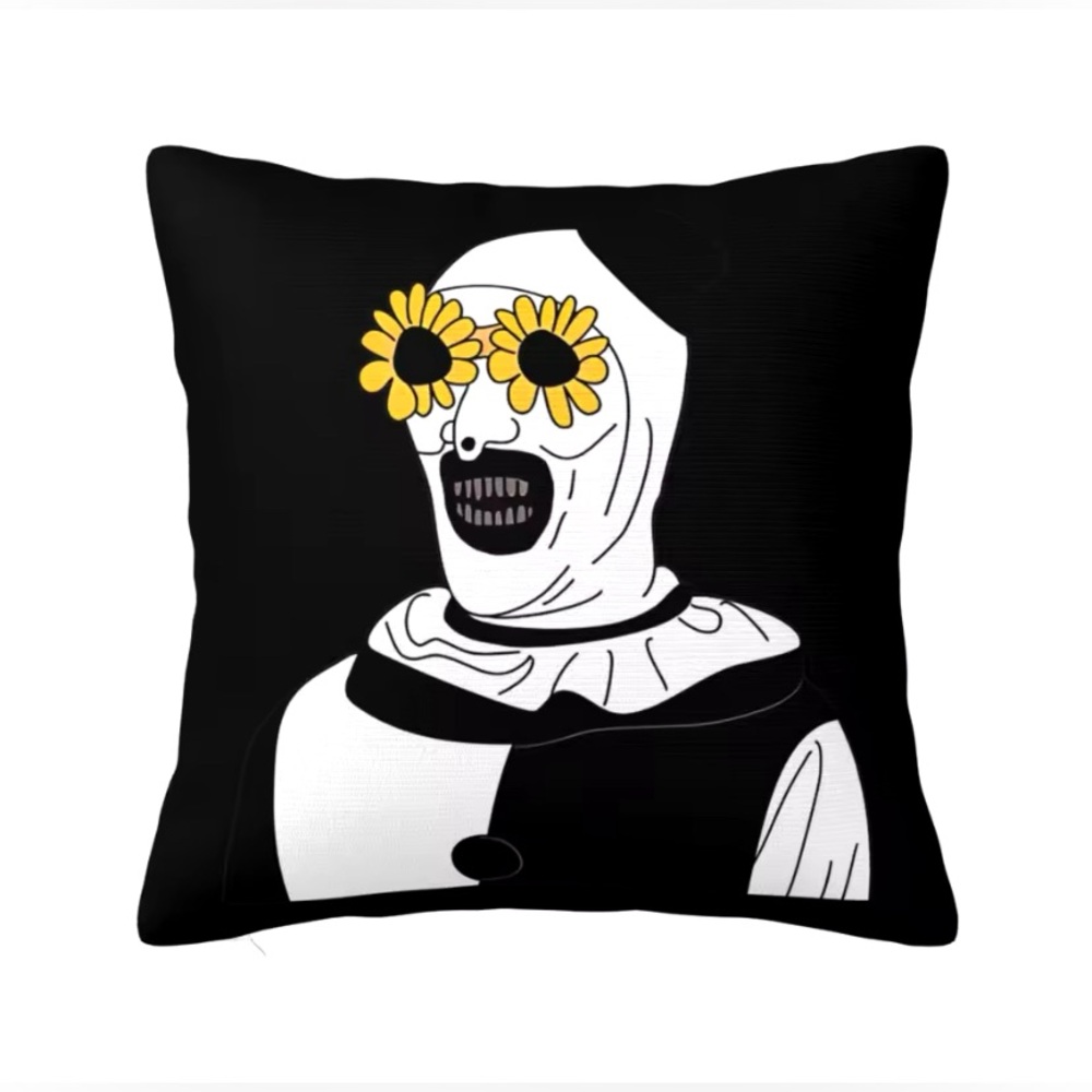 Horror Clown Movie Art Terrifier Pillowcase Double-sided Printing Fabric Cushion